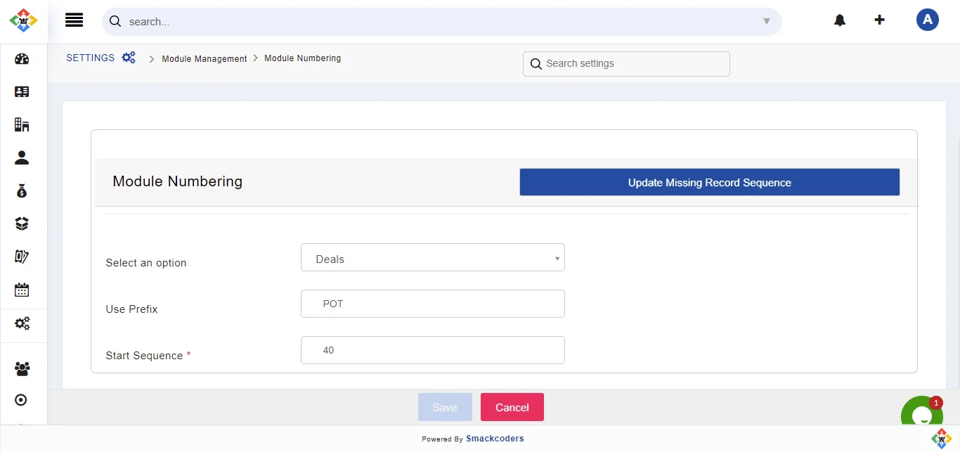Module Numbering 1 module-management-section