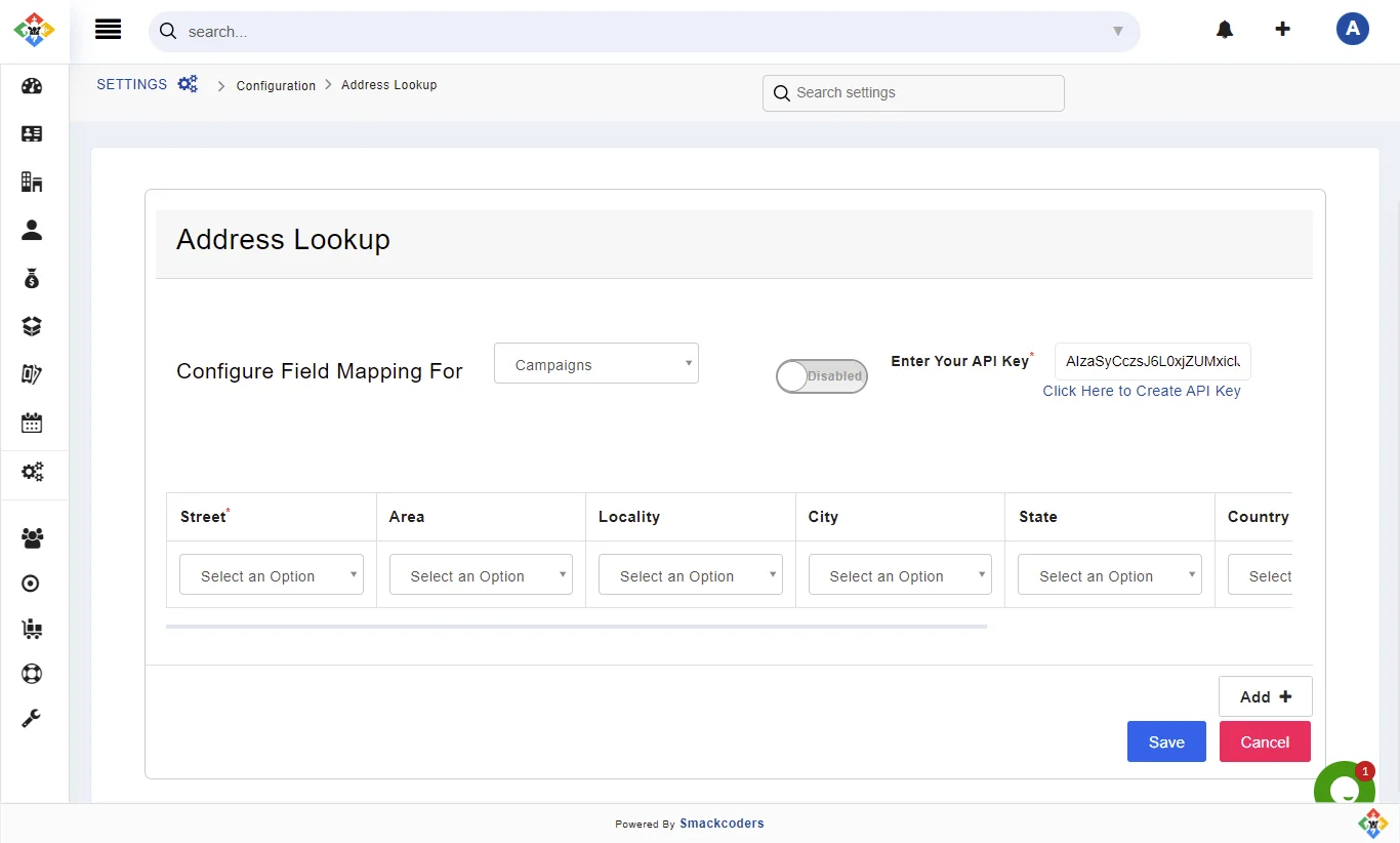 Address Lookup 1 address-lookup-configuration