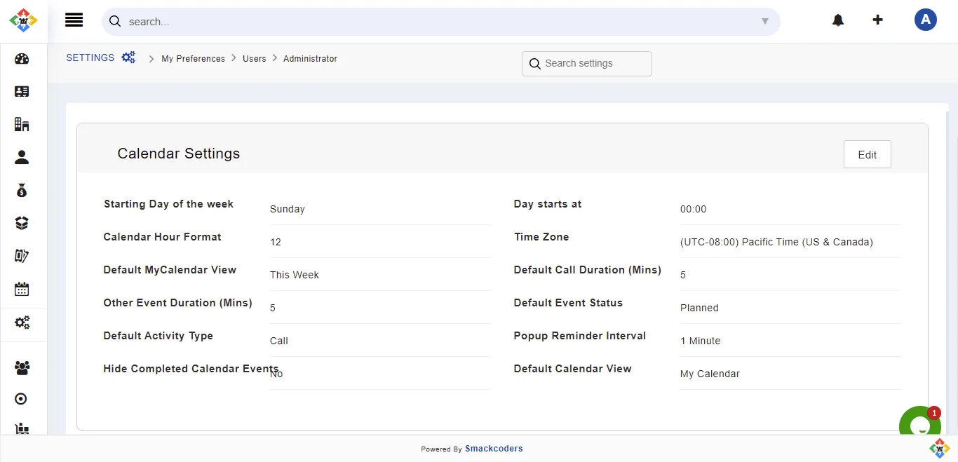 Calendar 1 calendar-setting