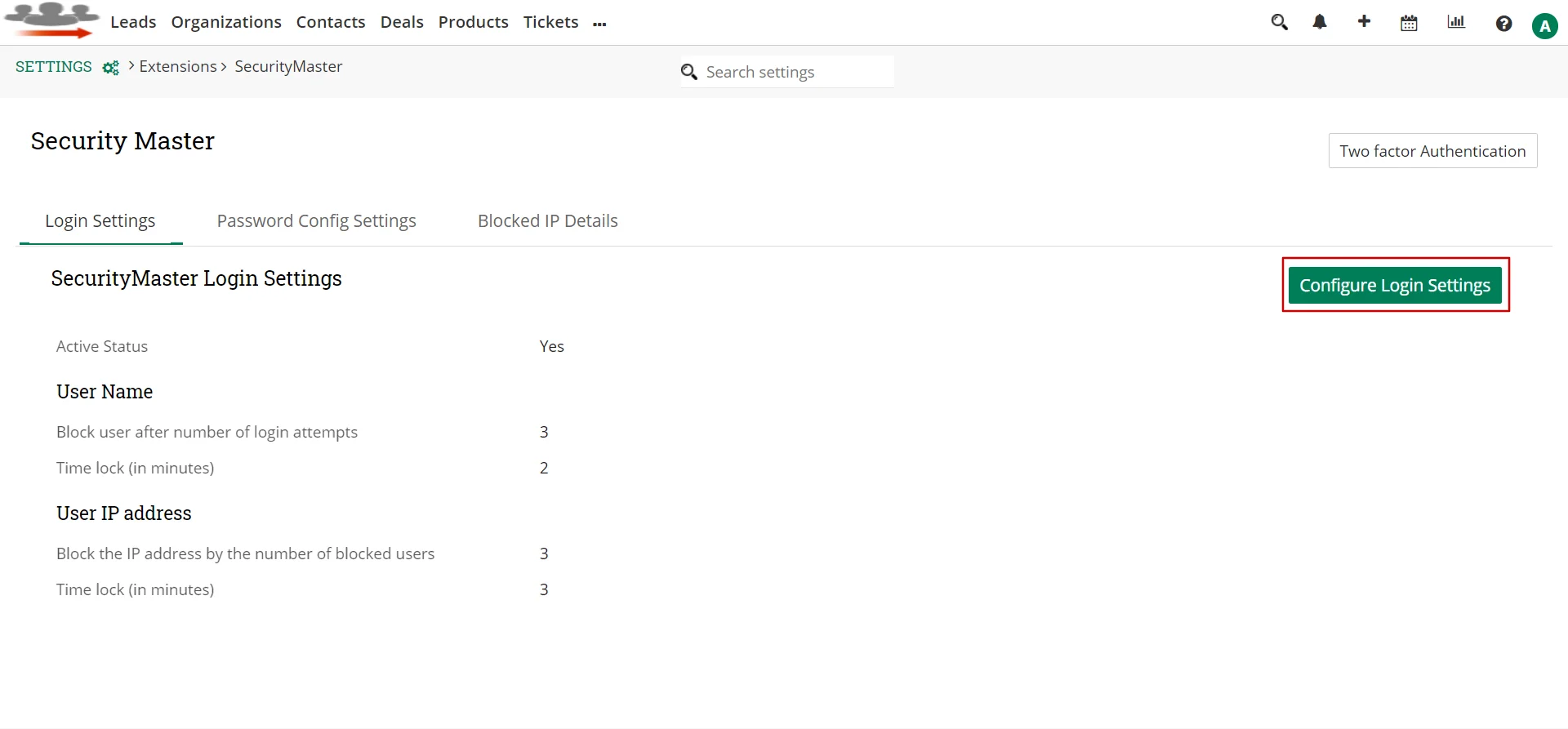 Configure SecurityMaster Login Settings 1 Login Settings in Joforce BruteForce & Password Config