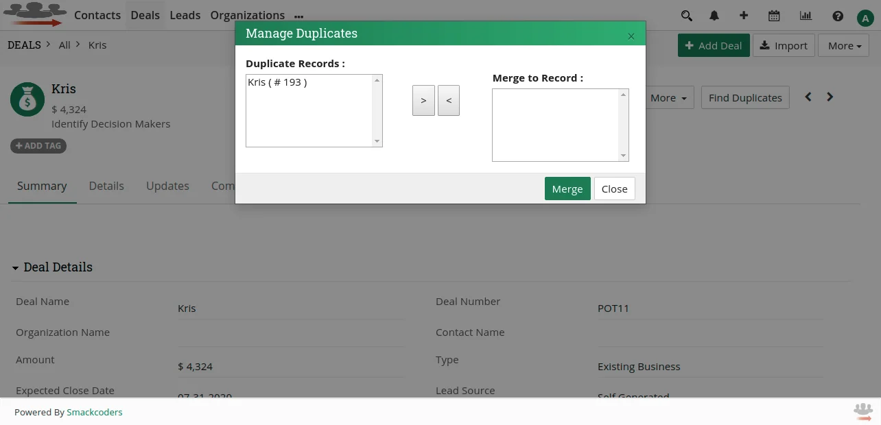 Manual Check & Merge 1 joforce-duplicate-merger-merge-duplicates