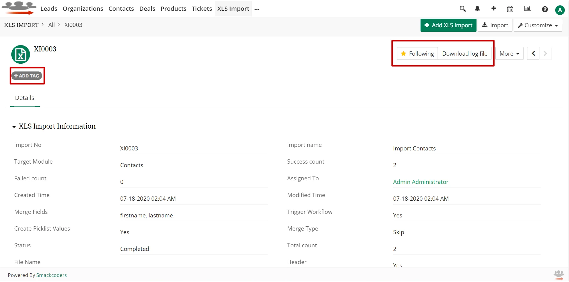 Follow, UnFollow, Delete records 3 import-record-detail-view