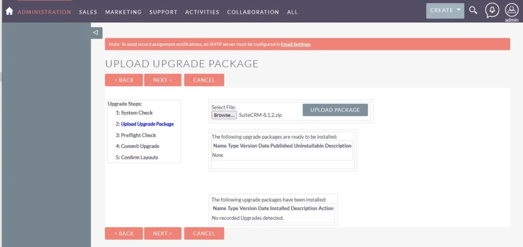Upload-upgrade-package